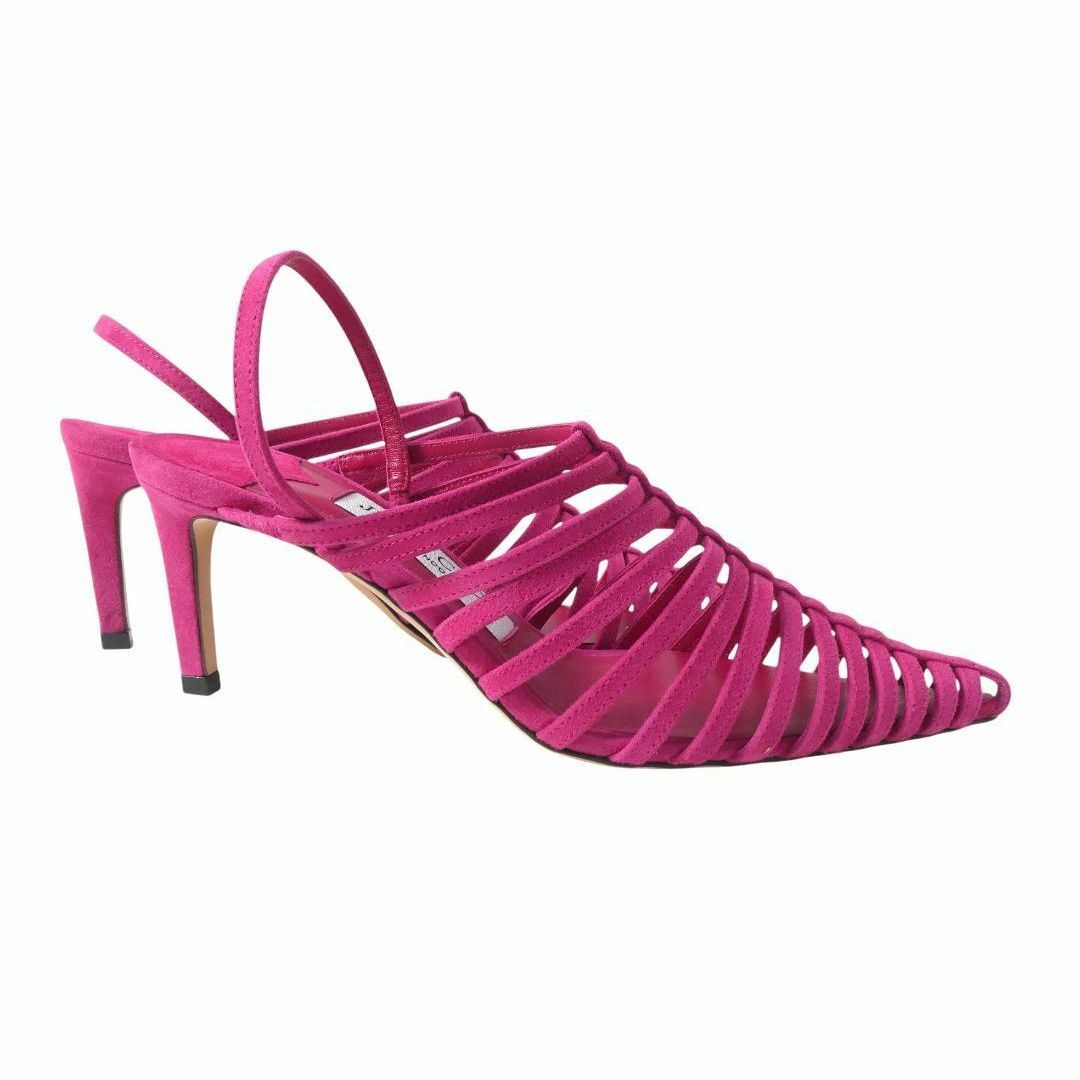 JIMMY CHOO - 極美品 ジミーチュウ スエード ボーン ポイン JIMMY CHOO - 極美品 ジミーチュウ スエード ボーン ポイン