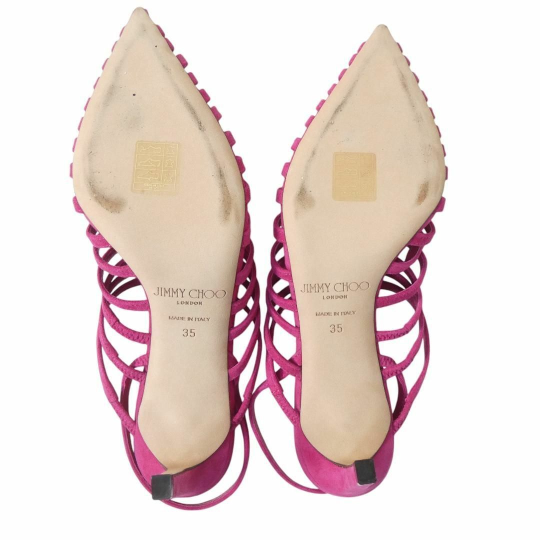 JIMMY CHOO - 極美品 ジミーチュウ スエード ボーン ポイン JIMMY CHOO - 極美品 ジミーチュウ スエード ボーン ポイン