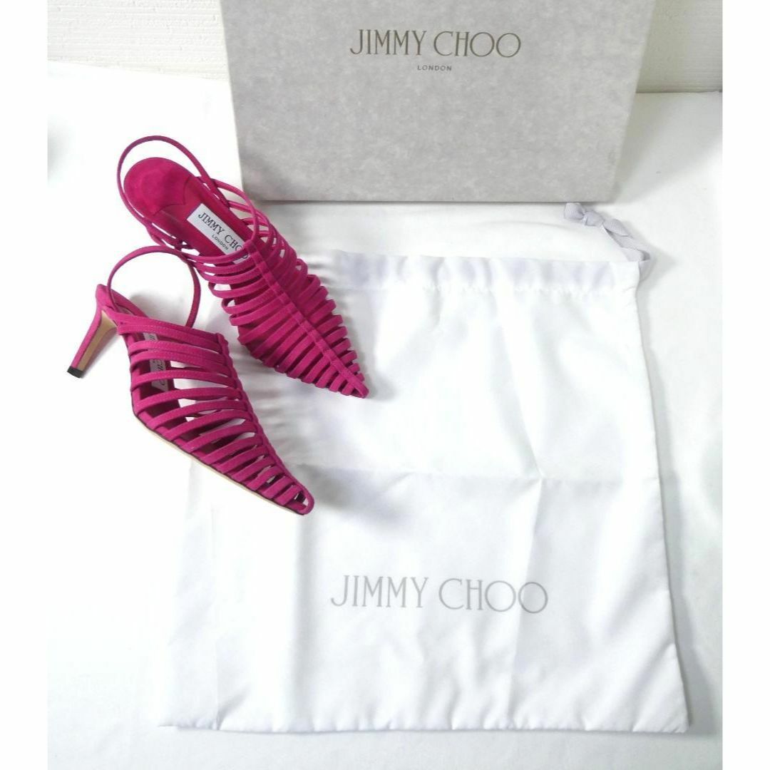 JIMMY CHOO - 極美品 ジミーチュウ スエード ボーン ポイン JIMMY CHOO - 極美品 ジミーチュウ スエード ボーン ポイン