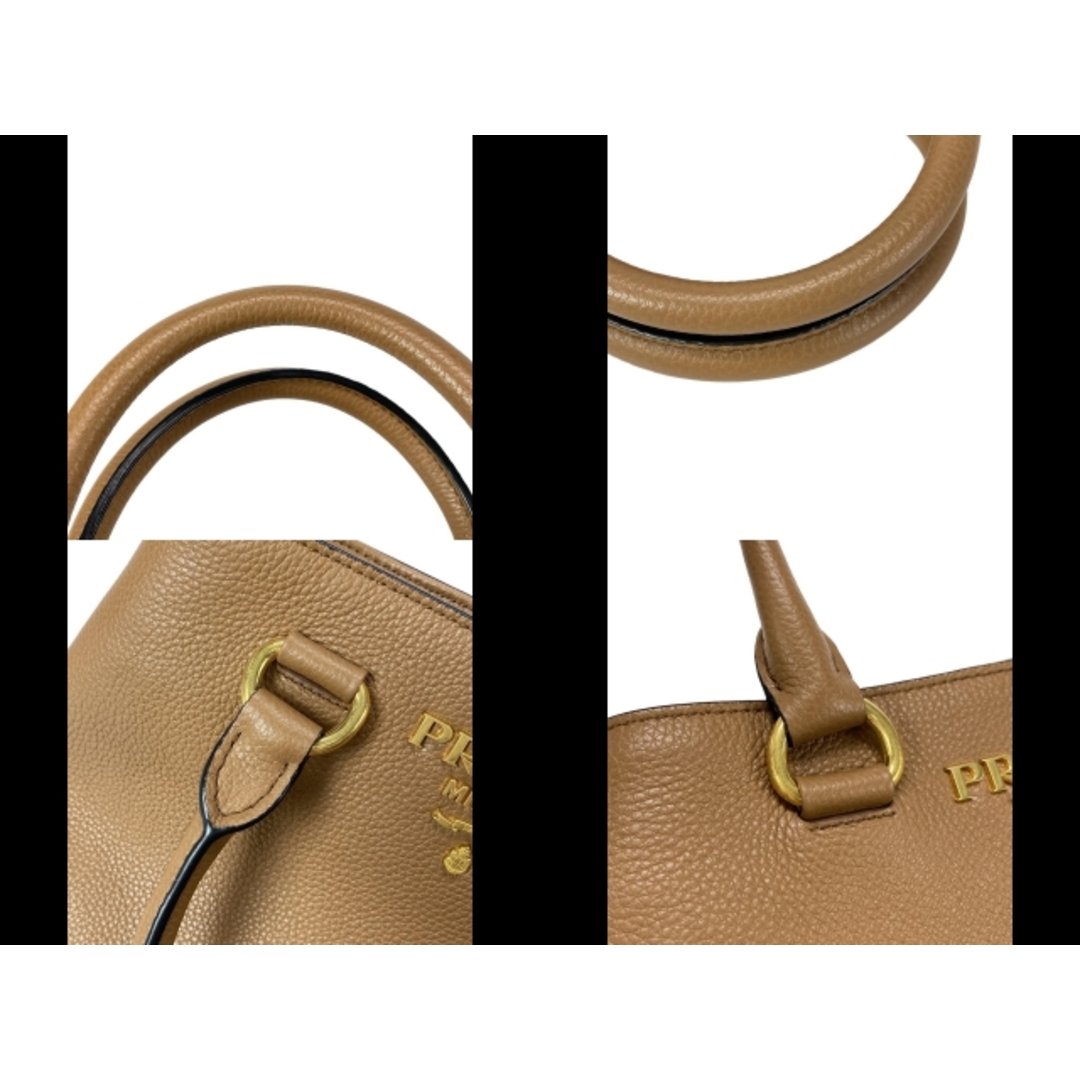 PRADA - PRADA(プラダ) ハンドバッグ美品 - 1BA411 ブラウン PRADA - PRADA(プラダ) ハンドバッグ美品 - 1BA411 ブラウン