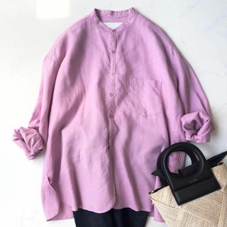 TICCA - ほぼ未使用✨️22SS ティッカ リネンノーカラーシャツ TICCA - ほぼ未使用✨️22SS ティッカ リネンノーカラーシャツ