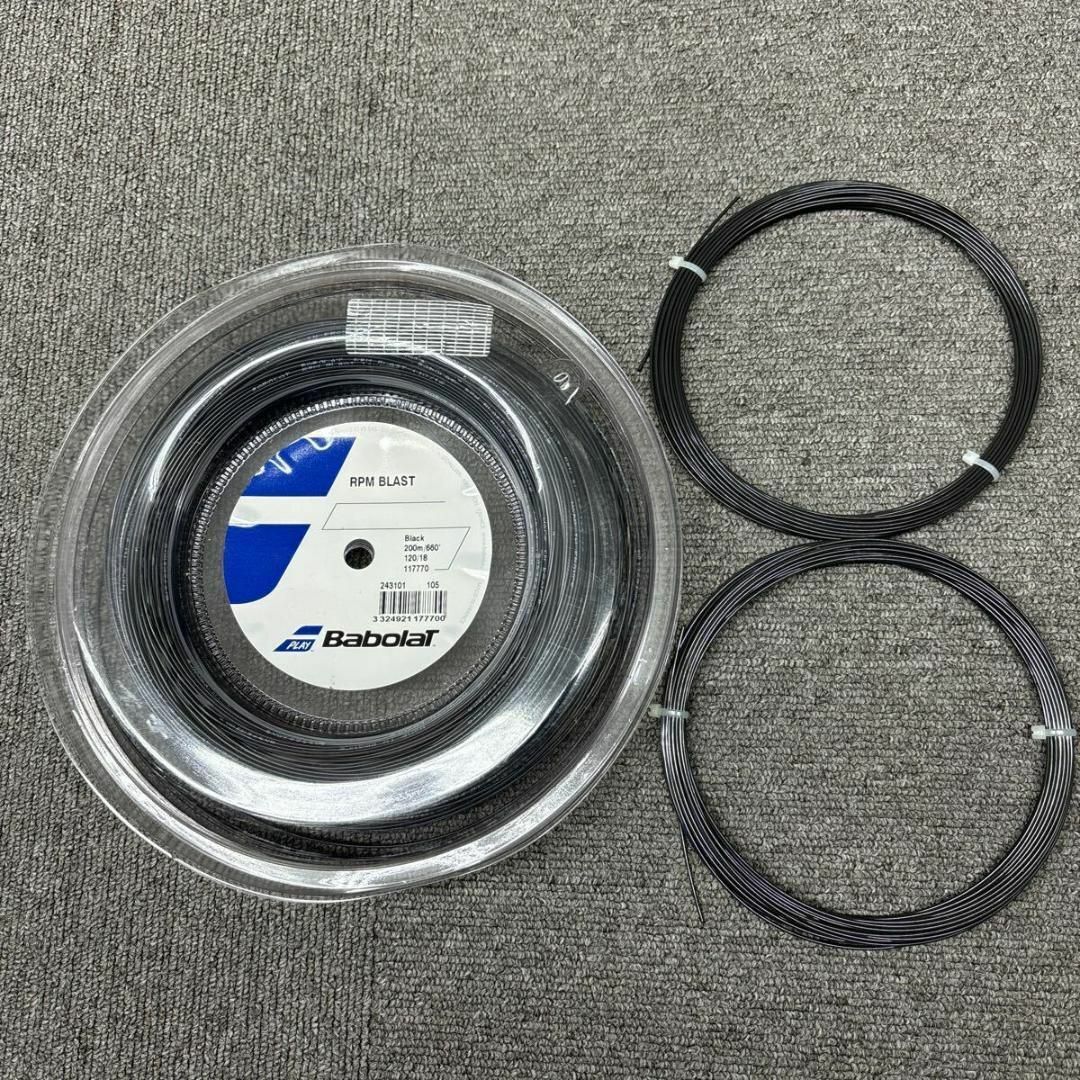 Babolat(バボラ)のバボラ【国内正規品】RPMブラスト120 ロールからの12mカット品✕2張/〠m スポーツ/アウトドアのテニス(その他)の商品写真