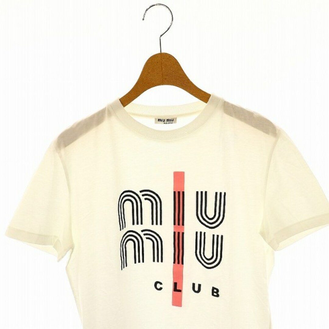MIU MIU - ミュウミュウ MIUMIU CLUB Tシャツ カットソー 半袖の MIU MIU - ミュウミュウ MIUMIU CLUB Tシャツ カットソー 半袖の