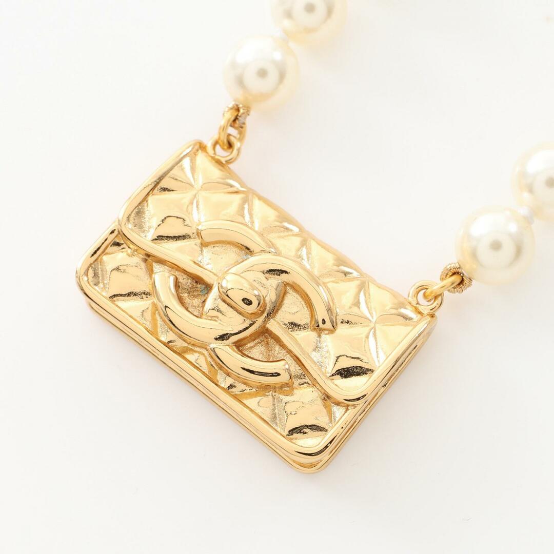 CHANEL - シャネル CHANEL マトラッセ ネックレス ジュエリー GP（ゴールドメッキ） フェイクパール レディース ゴールド系 / ホワイト系 B23K 【中古】