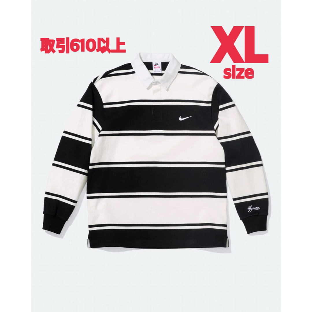 Supreme - Supreme x Nike Stripe Rugby Black XLサイズの通販 Supreme - Supreme x Nike Stripe Rugby Black XLサイズの通販