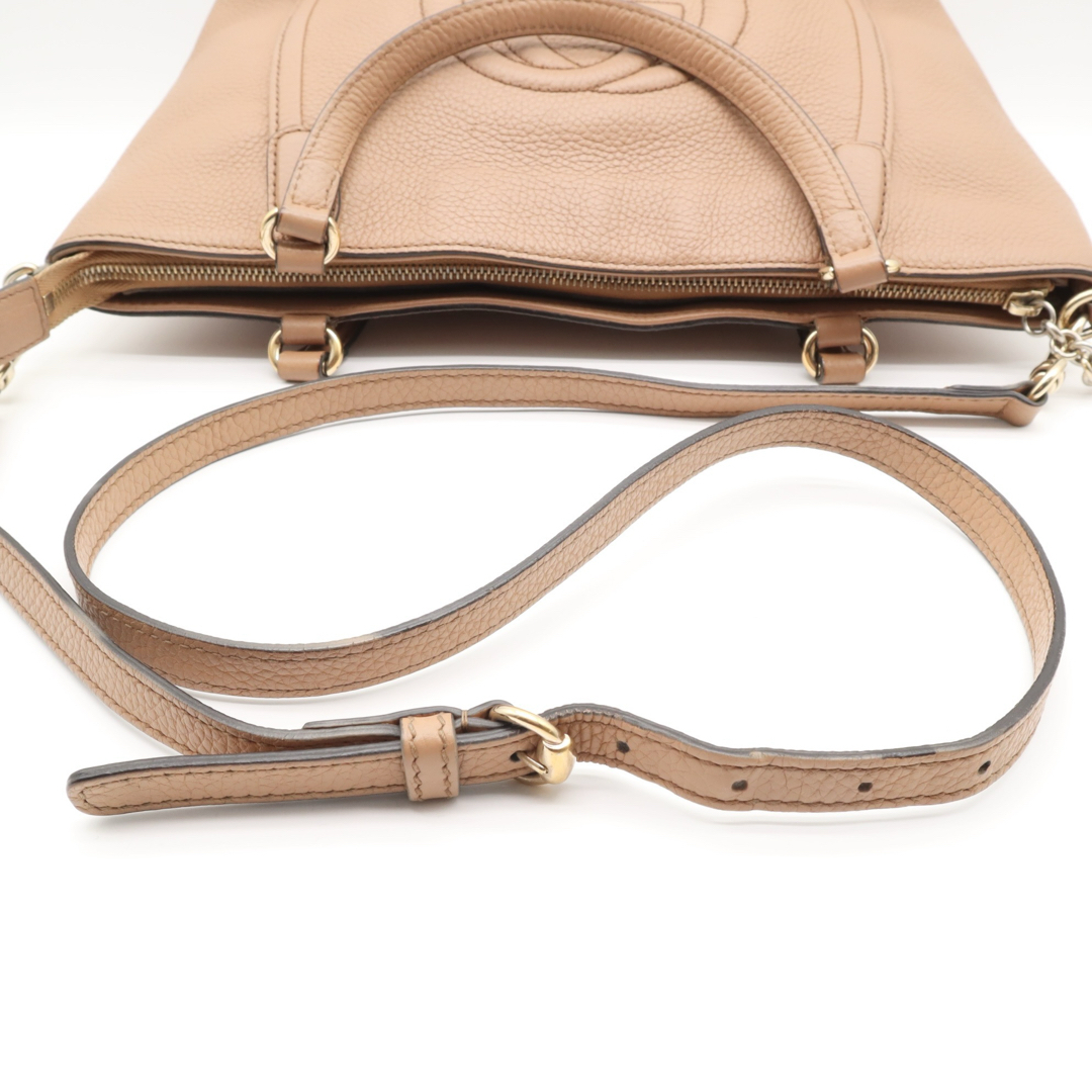 GUCCI - 【美品】 グッチ ソーホー 2wayバッグ ベージュ 369176 GUCCI - 【美品】 グッチ ソーホー 2wayバッグ ベージュ 369176