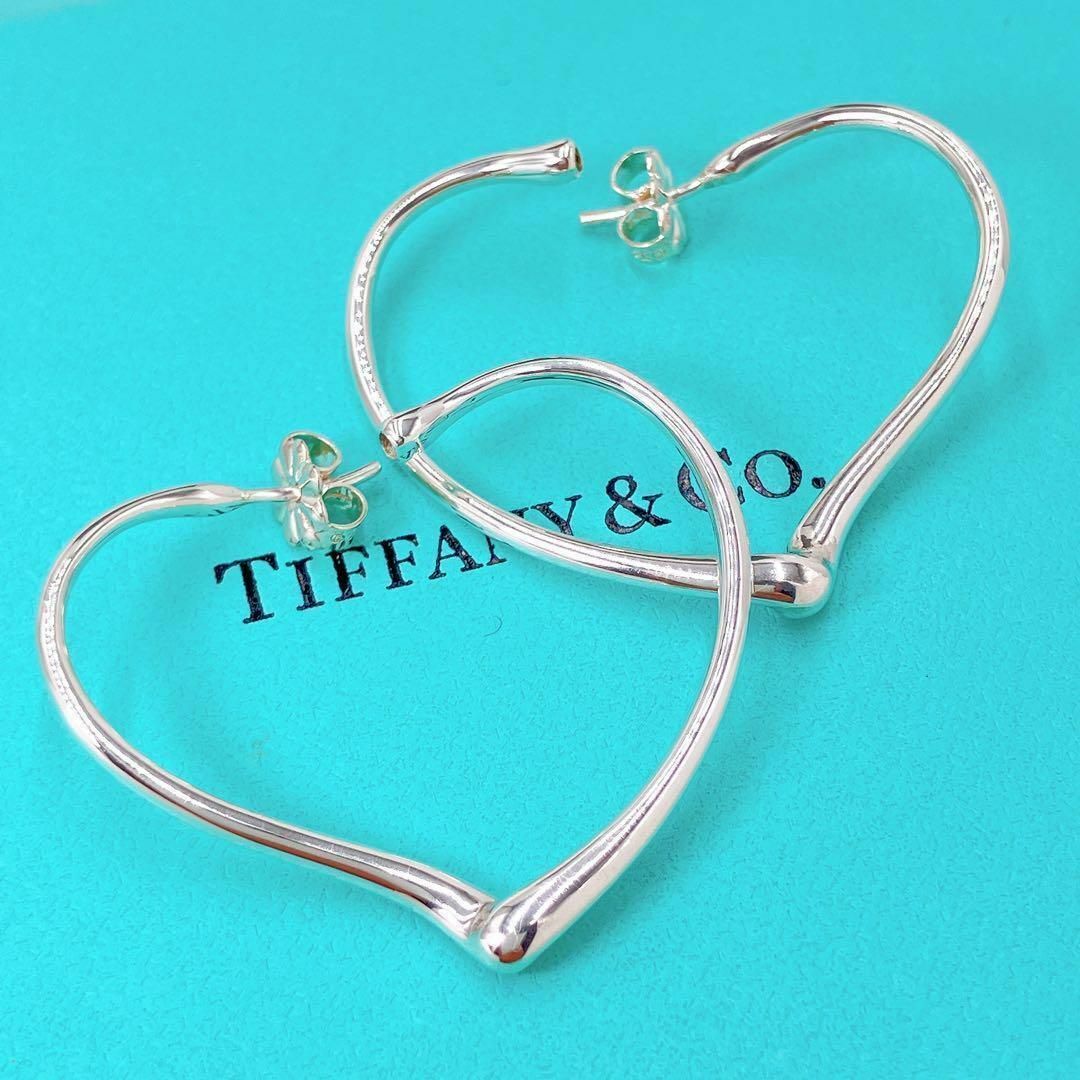 Tiffany & Co. - 極美品 ティファニー オープンハート フープ Tiffany & Co. - 極美品 ティファニー オープンハート フープ
