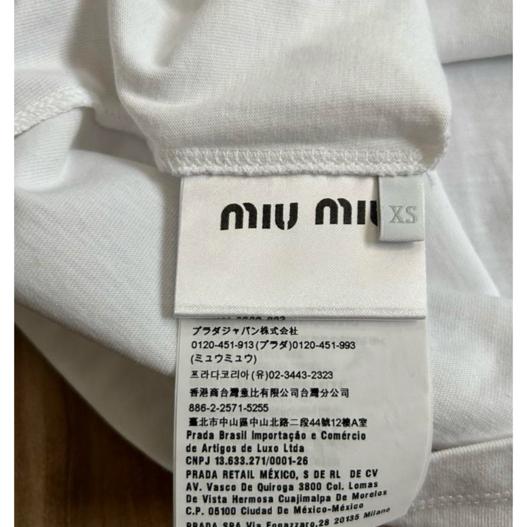 MIU MIU - 新品未使用 ミュウミュウ miumiu tシャツ ダイヤの MIU MIU - 新品未使用 ミュウミュウ miumiu tシャツ ダイヤの