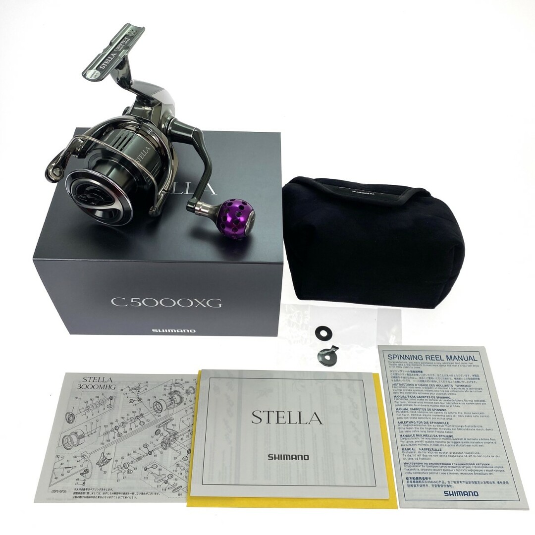 SHIMANO - ##SHIMANO シマノ 22 ステラ C5000XG 043979 青シール有 ハンドルノブ変更
