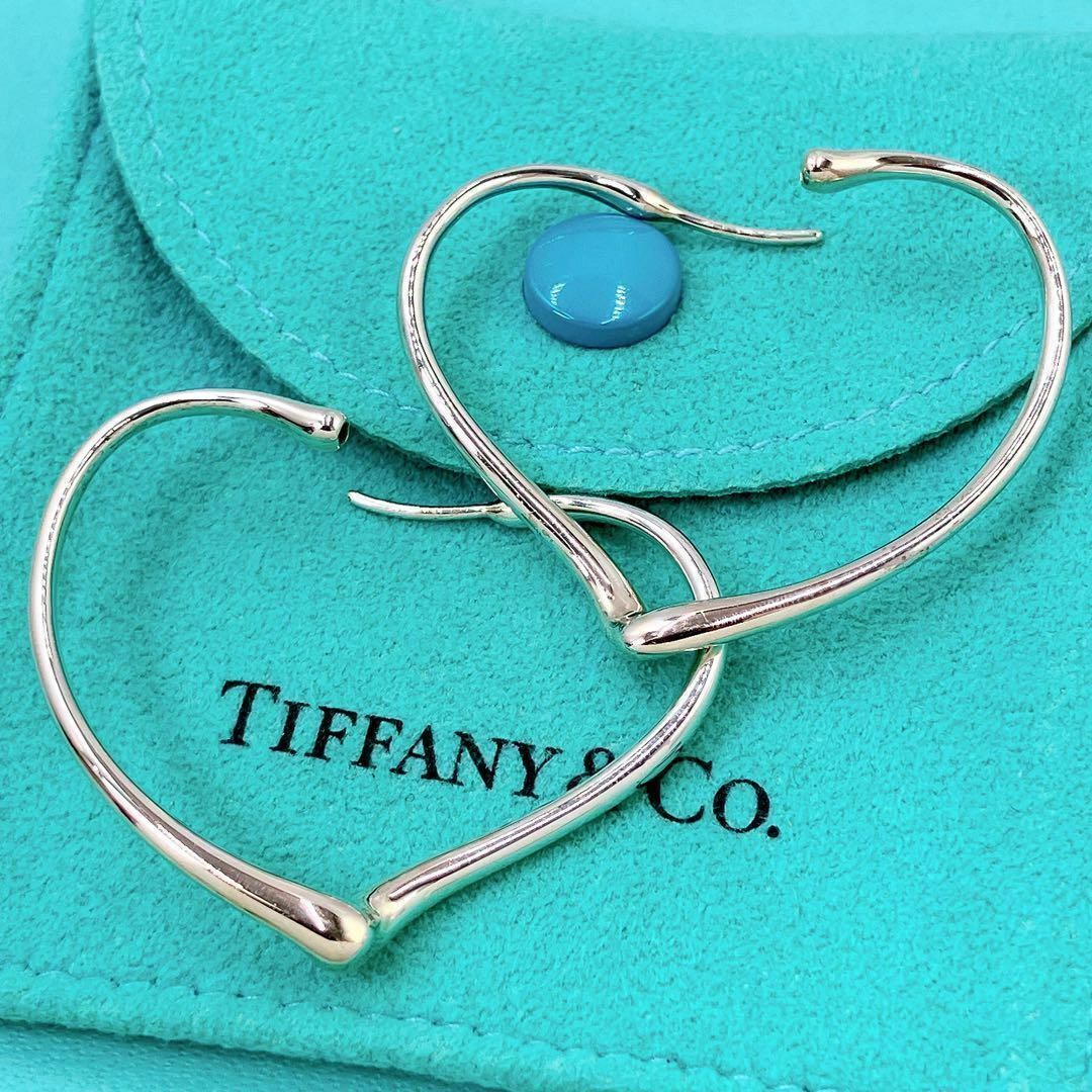 Tiffany & Co. - 極美品 ティファニー オープンハート フープ Tiffany & Co. - 極美品 ティファニー オープンハート フープ