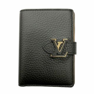 ルイヴィトン(LOUIS VUITTON)のLOUIS VUITTON ルイ・ヴィトン LV ヴェルティカル コンパクト ウォレット M81561 RFID ノワール 二つ折り 財布 トリヨンレザー ブラック レディース メンズ(財布)