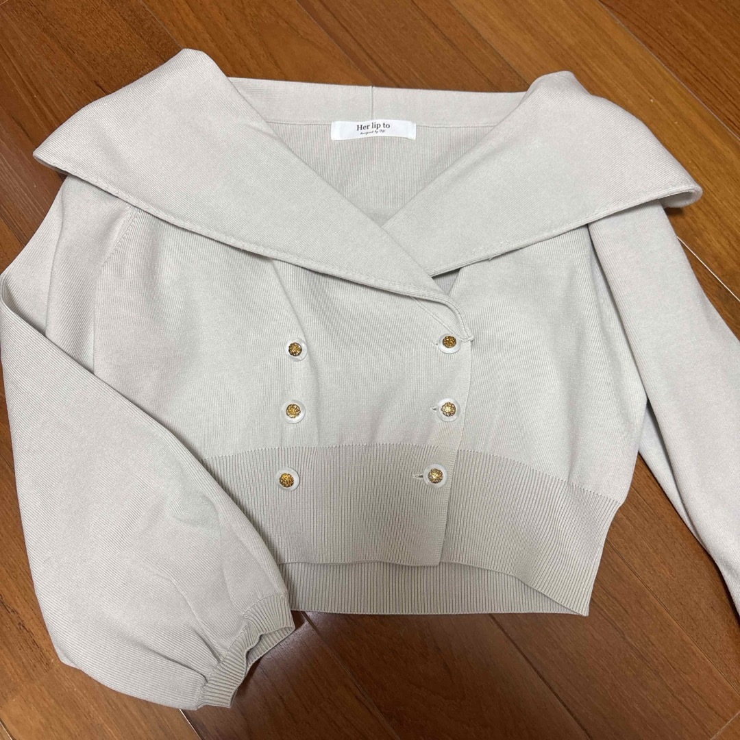 Her lip to - herlipto Merseille Knit Jacketの通販 by rainbow Her lip to - herlipto Merseille Knit Jacketの通販 by rainbow