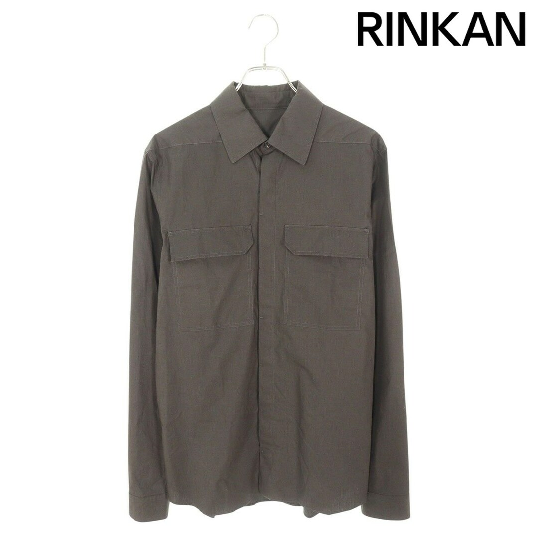 Rick Owens - リックオウエンス RU02D6291-P コットン長袖シャツ Rick Owens - リックオウエンス RU02D6291-P コットン長袖シャツ