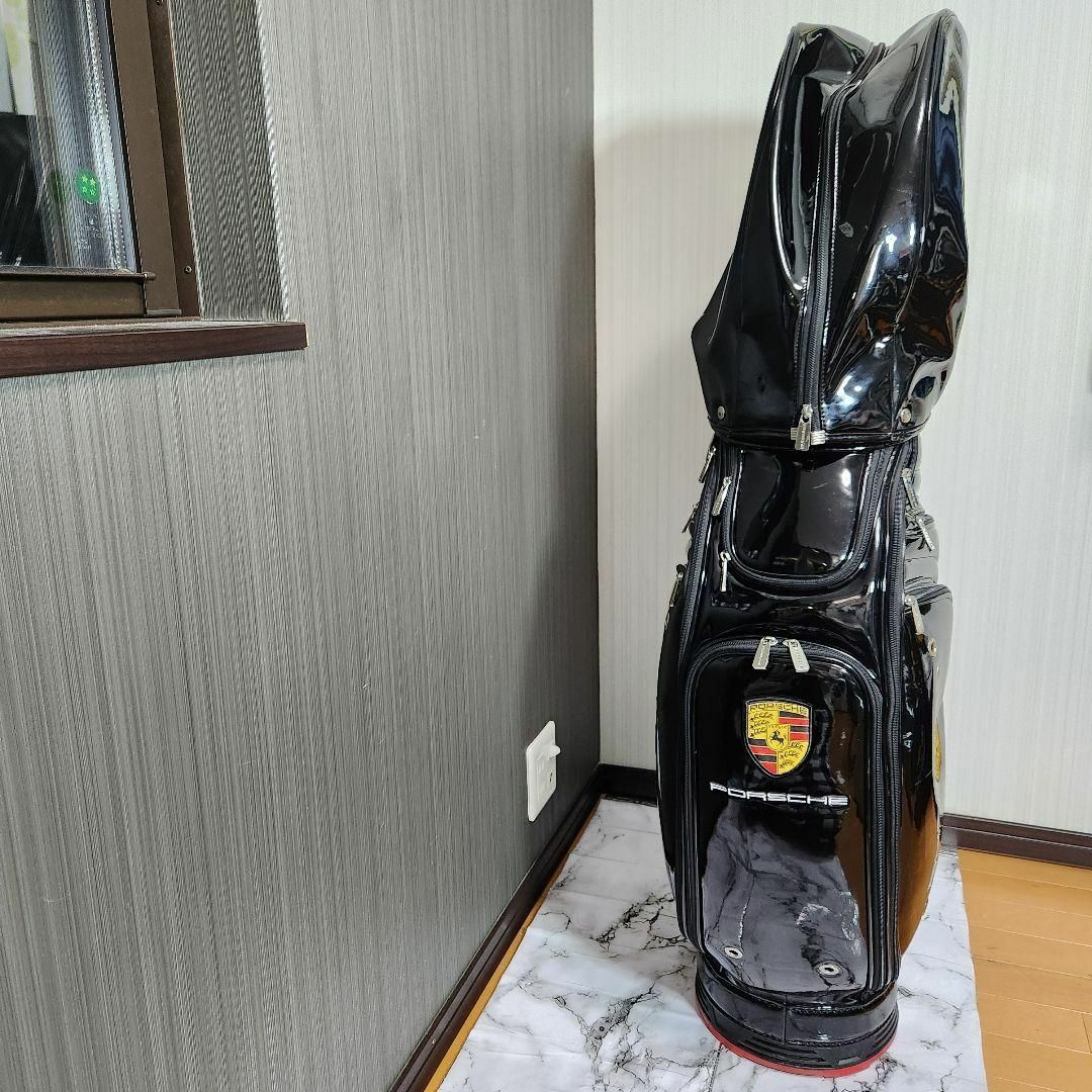 非売品】PORSCHE ポルシェ ゴルフバッグ エナメル キャディ 非売品】PORSCHE ポルシェ ゴルフバッグ エナメル キャディ