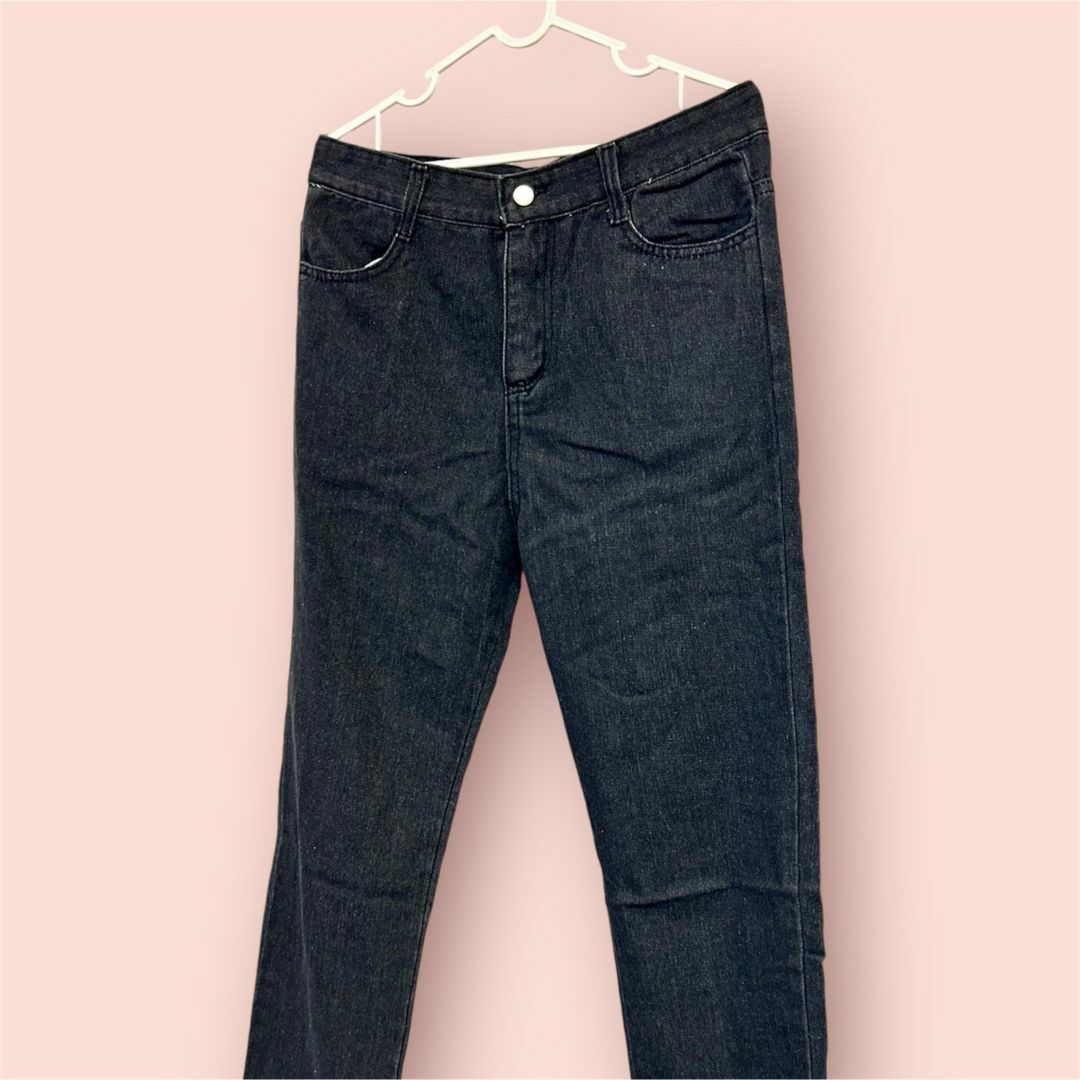 ズボン ストレート 韓国 デニム ロングパンツ ゆったり デート カジュアル メンズのパンツ(デニム/ジーンズ)の商品写真