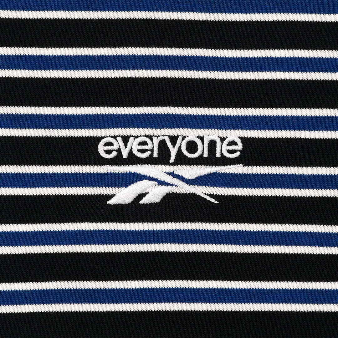 Reebok - everyone × REEBOK BORDER TEE BLUE XLサイズの通販 by Reebok - everyone × REEBOK BORDER TEE BLUE XLサイズの通販 by