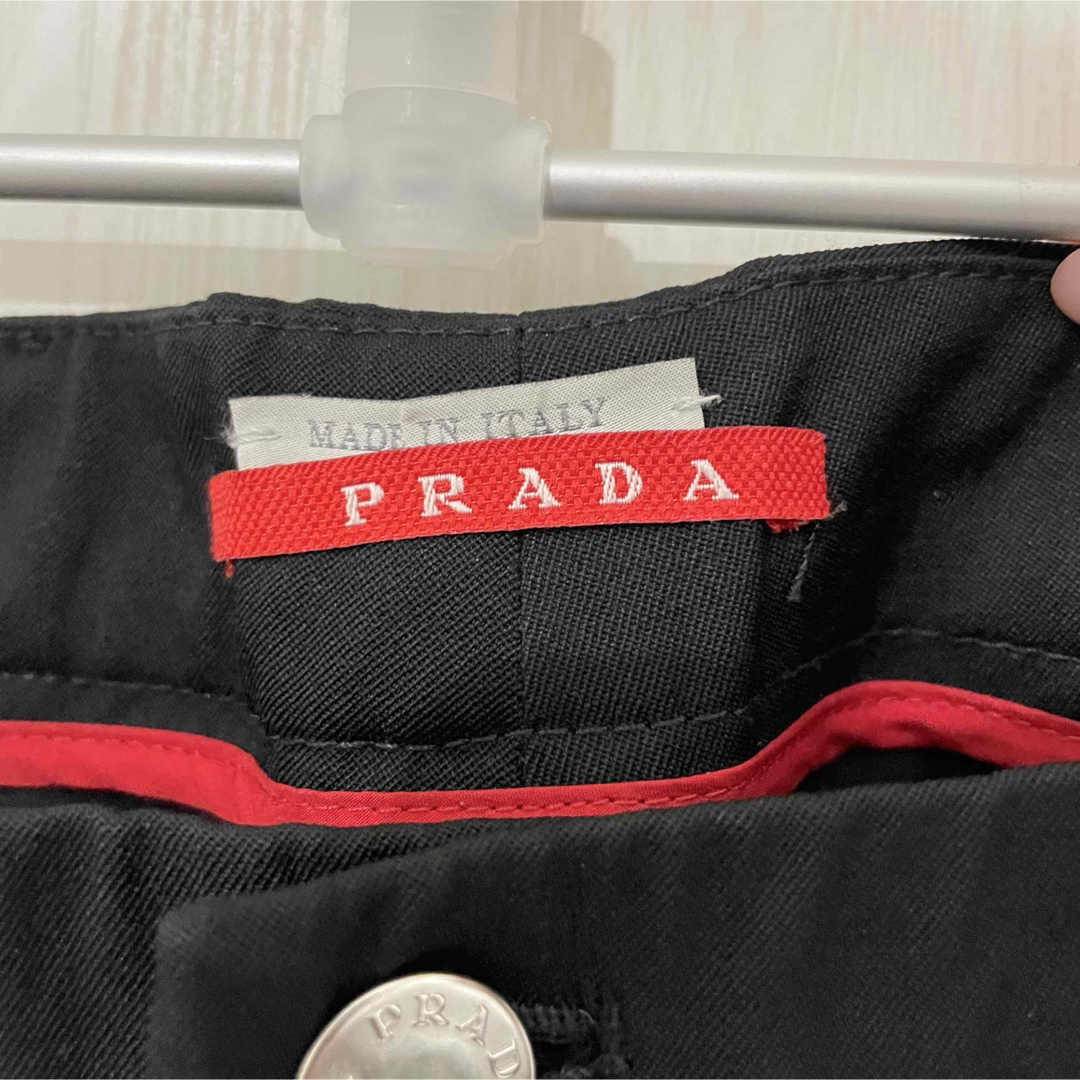PRADA - PRADA プラダ/黒スラックス ジッパー付き フロント PRADA - PRADA プラダ/黒スラックス ジッパー付き フロント