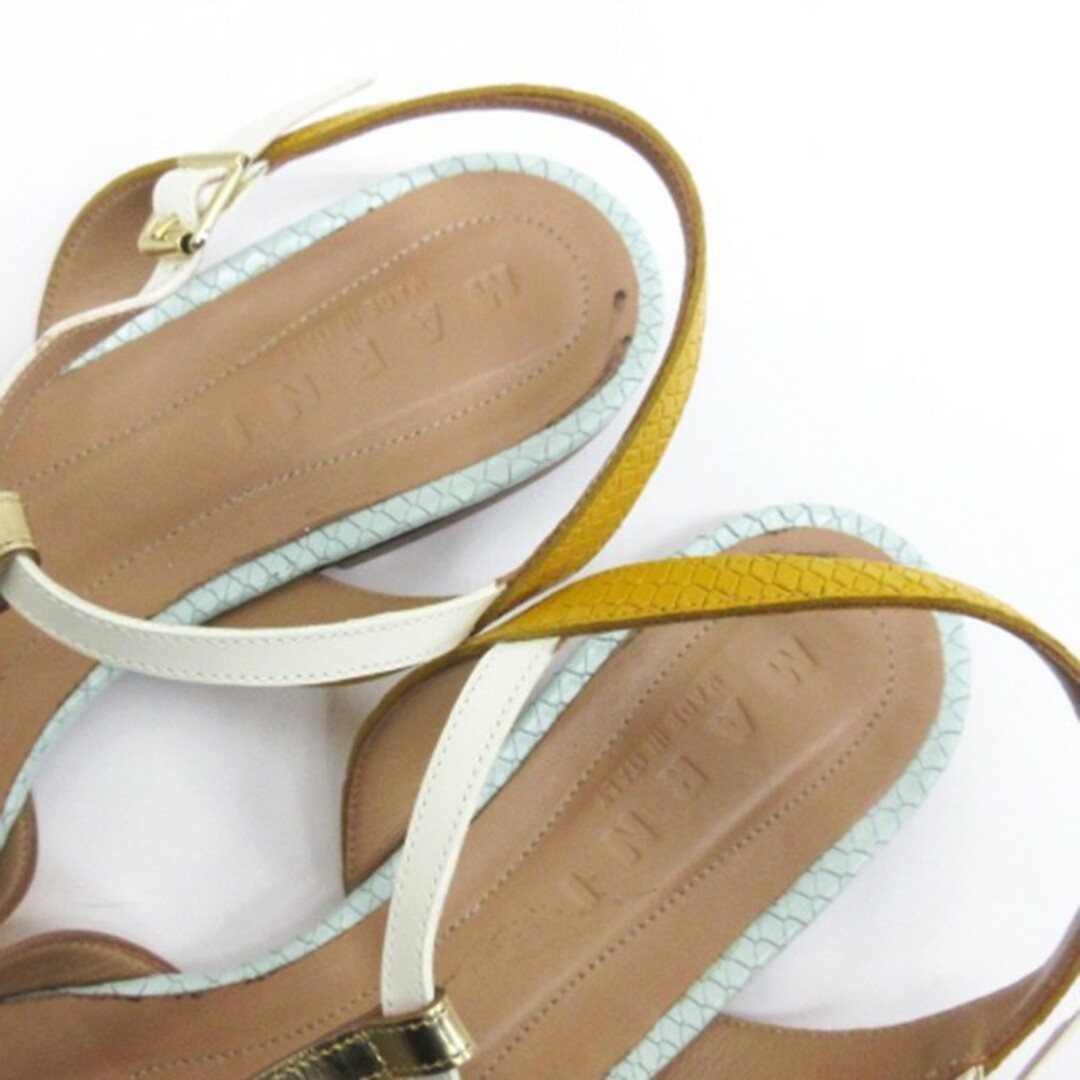 マルニ MARNI ストラップ フラット サンダル マルチカラー 39 26cm