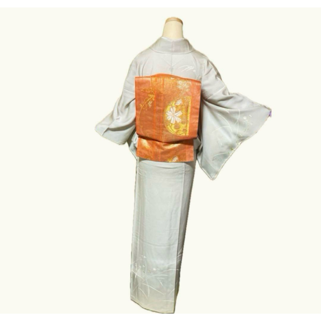 正絹単衣縮緬紋付訪問着フルセット4点 新品着物+夏絽帯+夏兼 正絹単衣縮緬紋付訪問着フルセット4点 新品着物+夏絽帯+夏兼