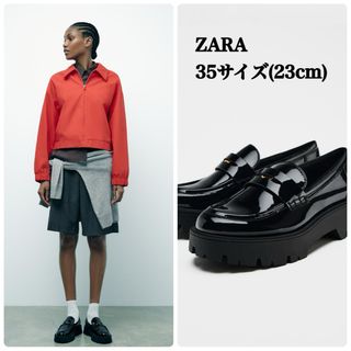 ZARA - 完売品 ZARA トラックソールローファー 35サイズ(23cm ZARA - 完売品 ZARA トラックソールローファー 35サイズ(23cm
