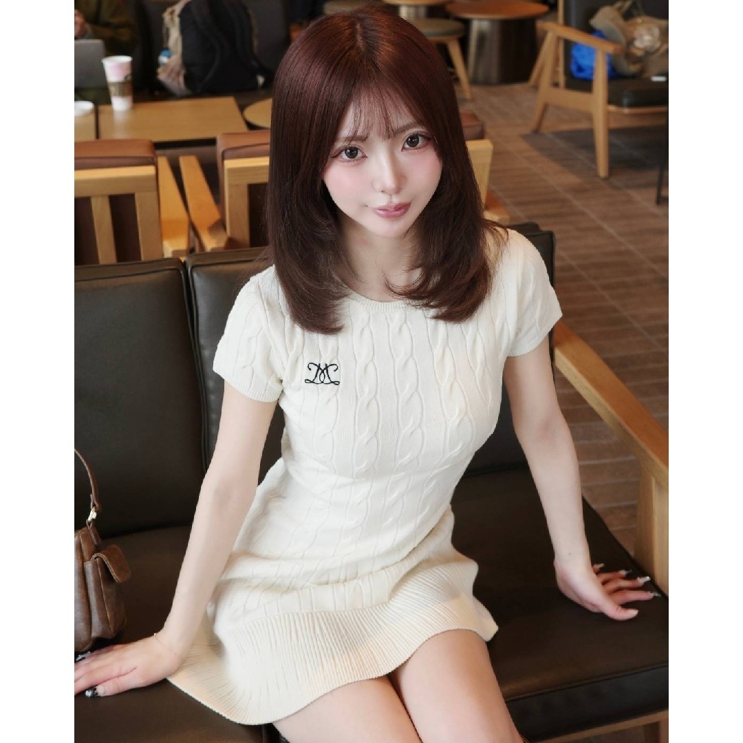 Darich - Darich ロゴケーブルニットミニワンピース 【IVO】の Darich - Darich ロゴケーブルニットミニワンピース 【IVO】の
