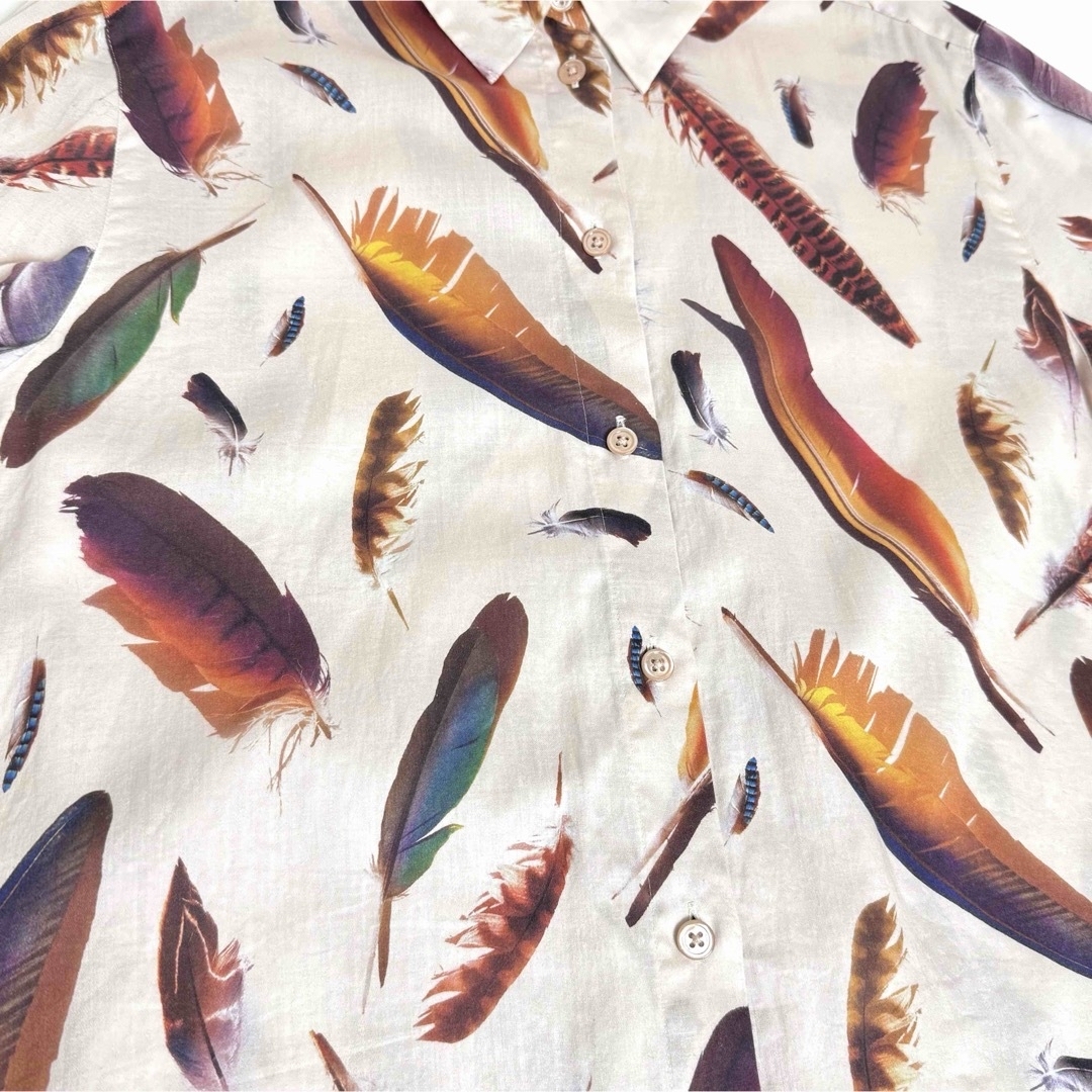 Paul Smith - Paul Smith フェザープリント シャツ Lの通販 by Paul Smith - Paul Smith フェザープリント シャツ Lの通販 by