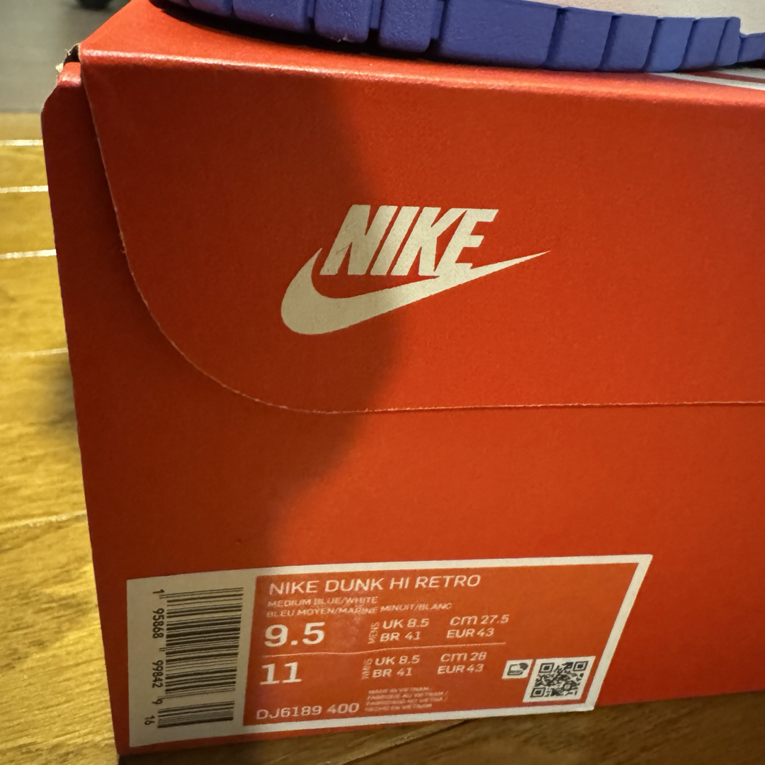 NIKE(ナイキ)のDUNK HI MEDIAM BLUE/WHITE-MIDNIGT NAVY メンズの靴/シューズ(スニーカー)の商品写真