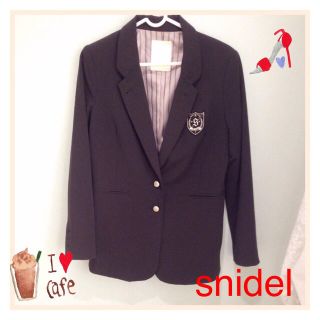 スナイデル(SNIDEL)の【rn様専用】ストライプ裏地付きエンブレムジャケット♡値下げ♡(テーラードジャケット)