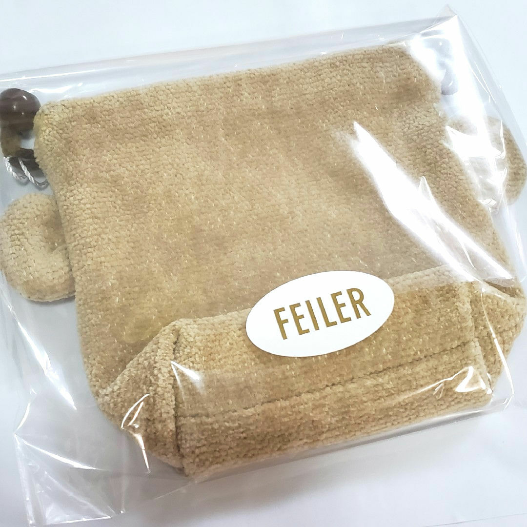 FEILER - LOVERARY by FEILER ドアップテディ ボーイ 耳付き巾着 FEILER - LOVERARY by FEILER ドアップテディ ボーイ 耳付き巾着