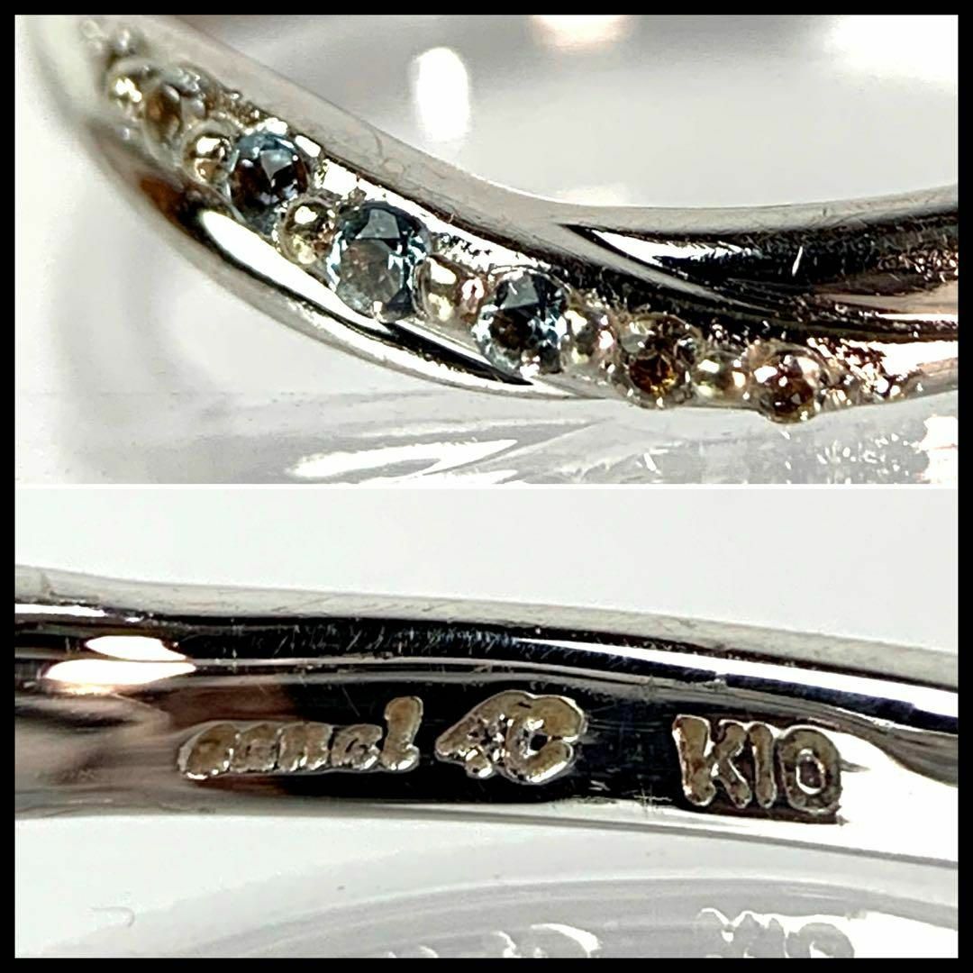 canal4℃ - カナルヨンドシー K10 WG 色石 リング 9.5号強1.53g canal4℃ - カナルヨンドシー K10 WG 色石 リング 9.5号強1.53g