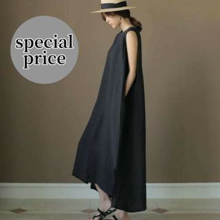 HOUSE OF LOTUS ハクプリントノースリーブワンピース M ブラック HOUSE OF LOTUS ハクプリントノースリーブワンピース M ブラック