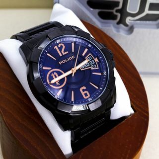 メーカー直売 - 人気ランキング POLICE - POLICE ポリス 未使用品 SS 男 腕時計 クォーツ RAHO ポリス