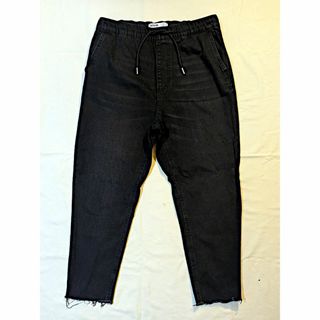 ベルシュカ(Bershka)のBershkaベルシュカ ユーズド加工 ブラックデニム ジョガーパンツ 美品(デニム/ジーンズ)