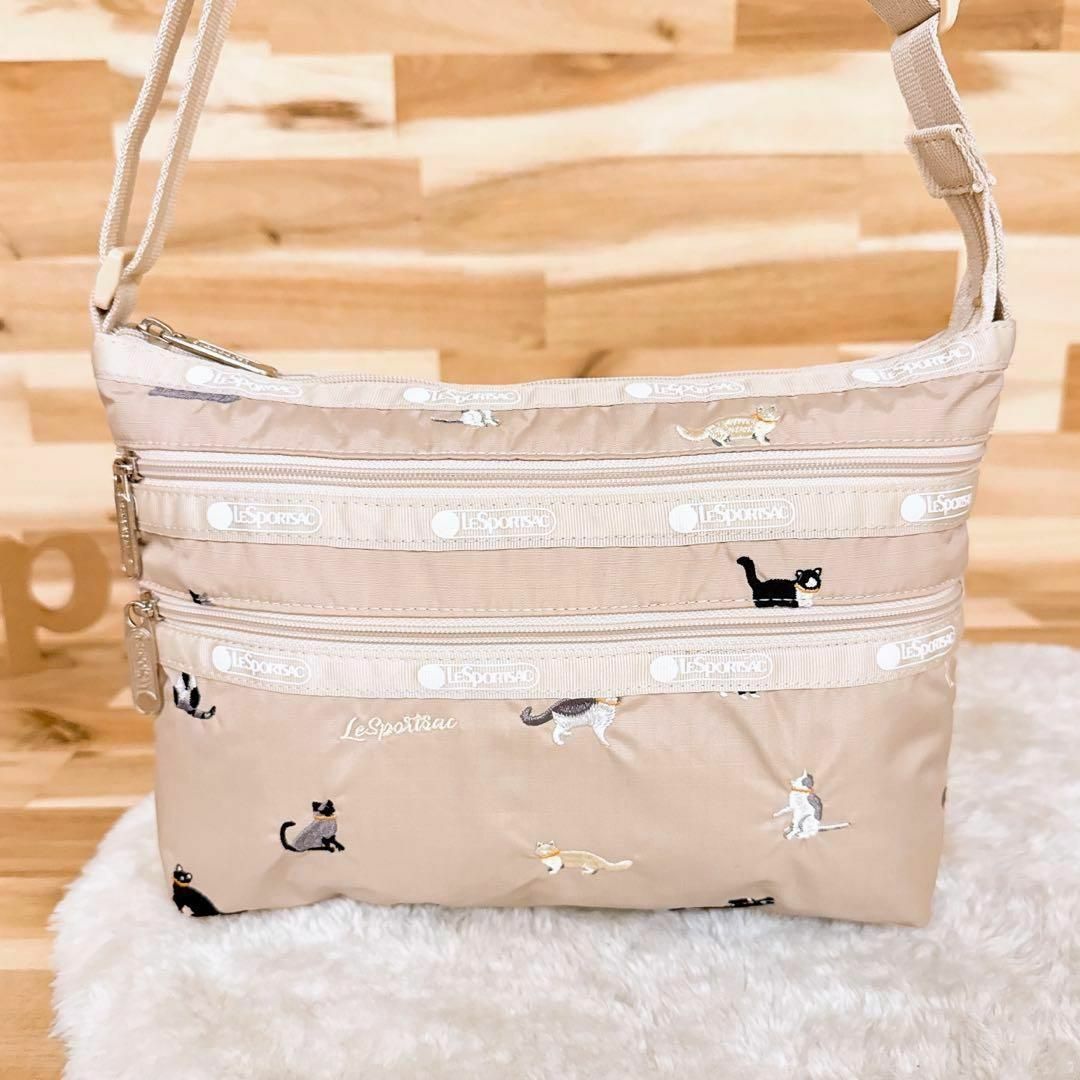 LeSportsac - 【レスポートサック】キャット猫ネコ 刺繍 LeSportsac - 【レスポートサック】キャット猫ネコ 刺繍