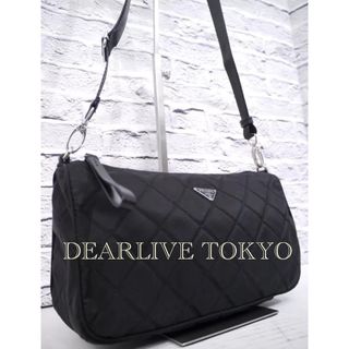 PRADA - Prada 極美品 黒 2way ハンドバッグ GLACE CALF レザー PRADA - Prada 極美品 黒 2way ハンドバッグ GLACE CALF レザー