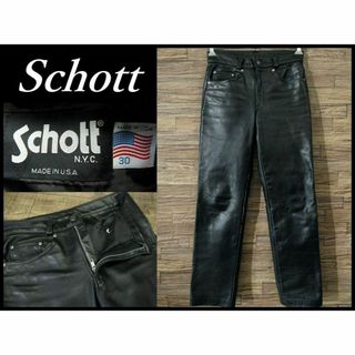 schott - USA製 ショット 600 LENZIP 5ポケット レザー パンツ schott - USA製 ショット 600 LENZIP 5ポケット レザー パンツ