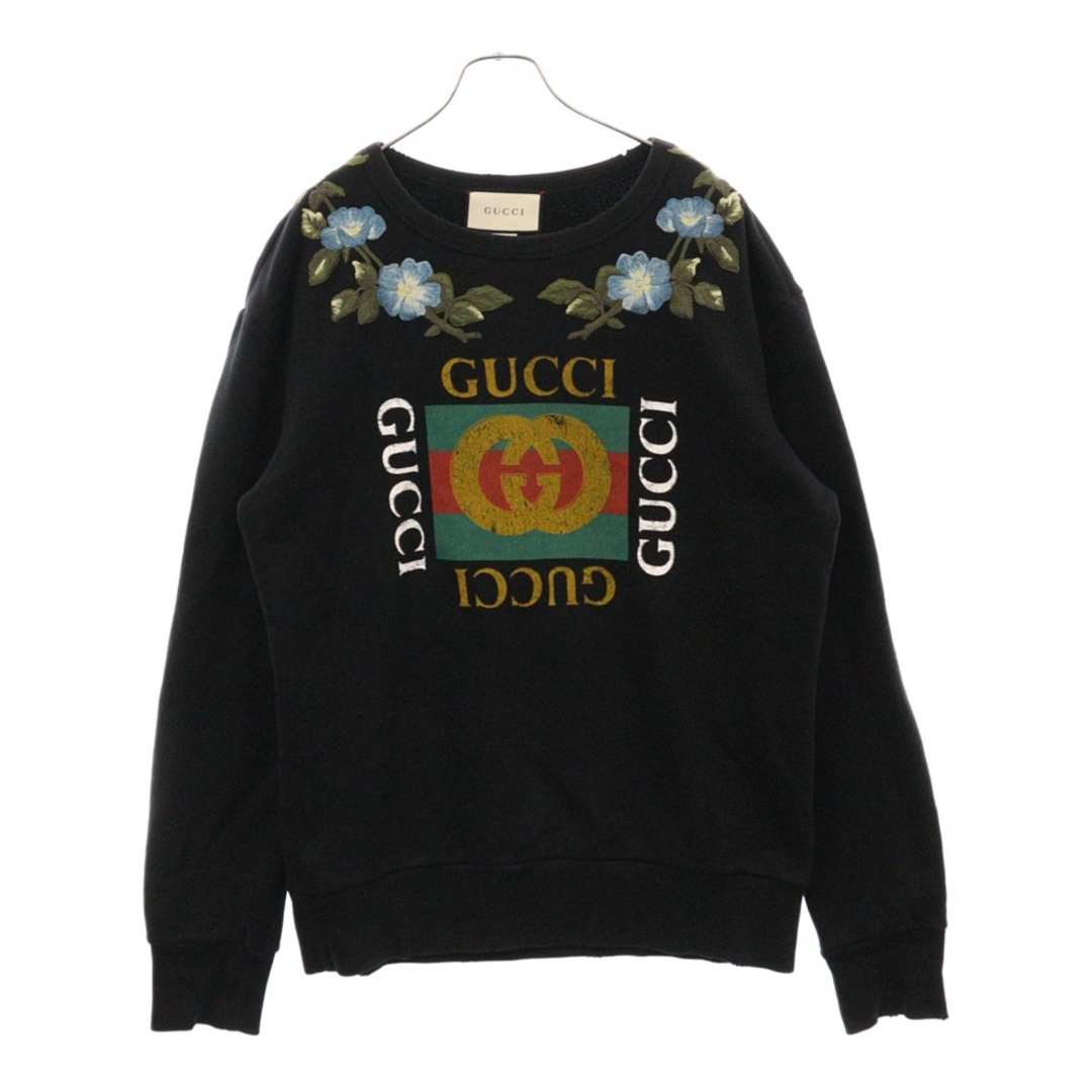 GUCCI - GUCCI グッチ 17AW LOVED ボタニカル刺繍 クルーネック GUCCI - GUCCI グッチ 17AW LOVED ボタニカル刺繍 クルーネック
