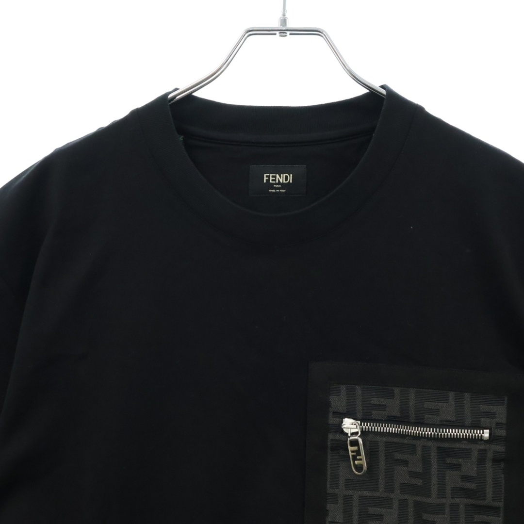 FENDI - FENDI フェンディ ズッカ柄フロントポケット クルー FENDI - FENDI フェンディ ズッカ柄フロントポケット クルー