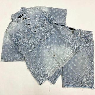 AMIRI - 極美品 AMIRI アミリ バンダナジャガード デニム AMIRI - 極美品 AMIRI アミリ バンダナジャガード デニム
