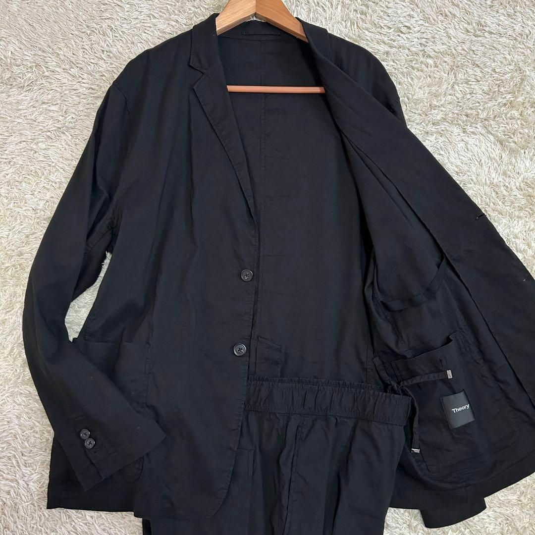 Theory - 現行 希少XXXL Theory セットアップ リネン ブラック Theory - 現行 希少XXXL Theory セットアップ リネン ブラック