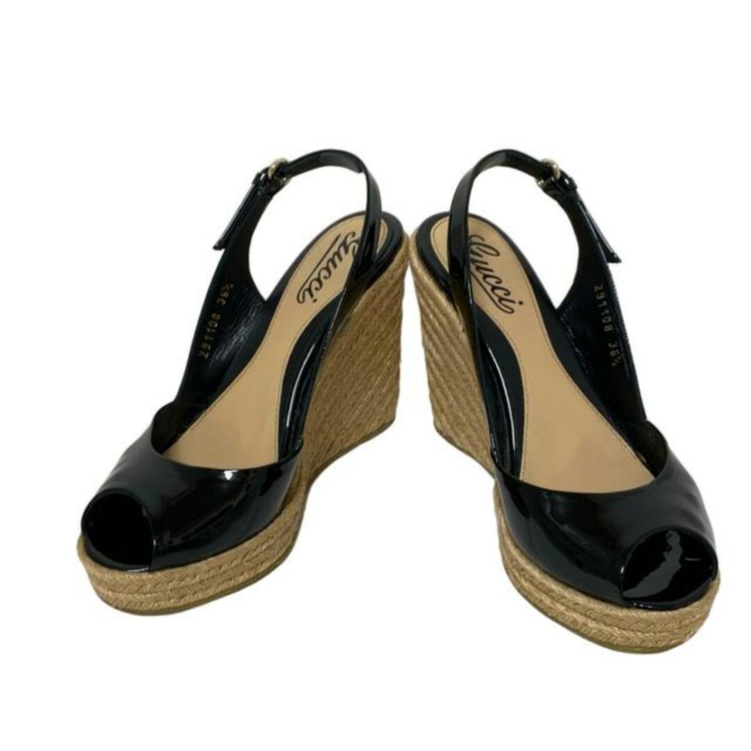 GUCCI - GUCCI(グッチ) サンダル 36 1/2 レディース - 291108 黒 GUCCI - GUCCI(グッチ) サンダル 36 1/2 レディース - 291108 黒