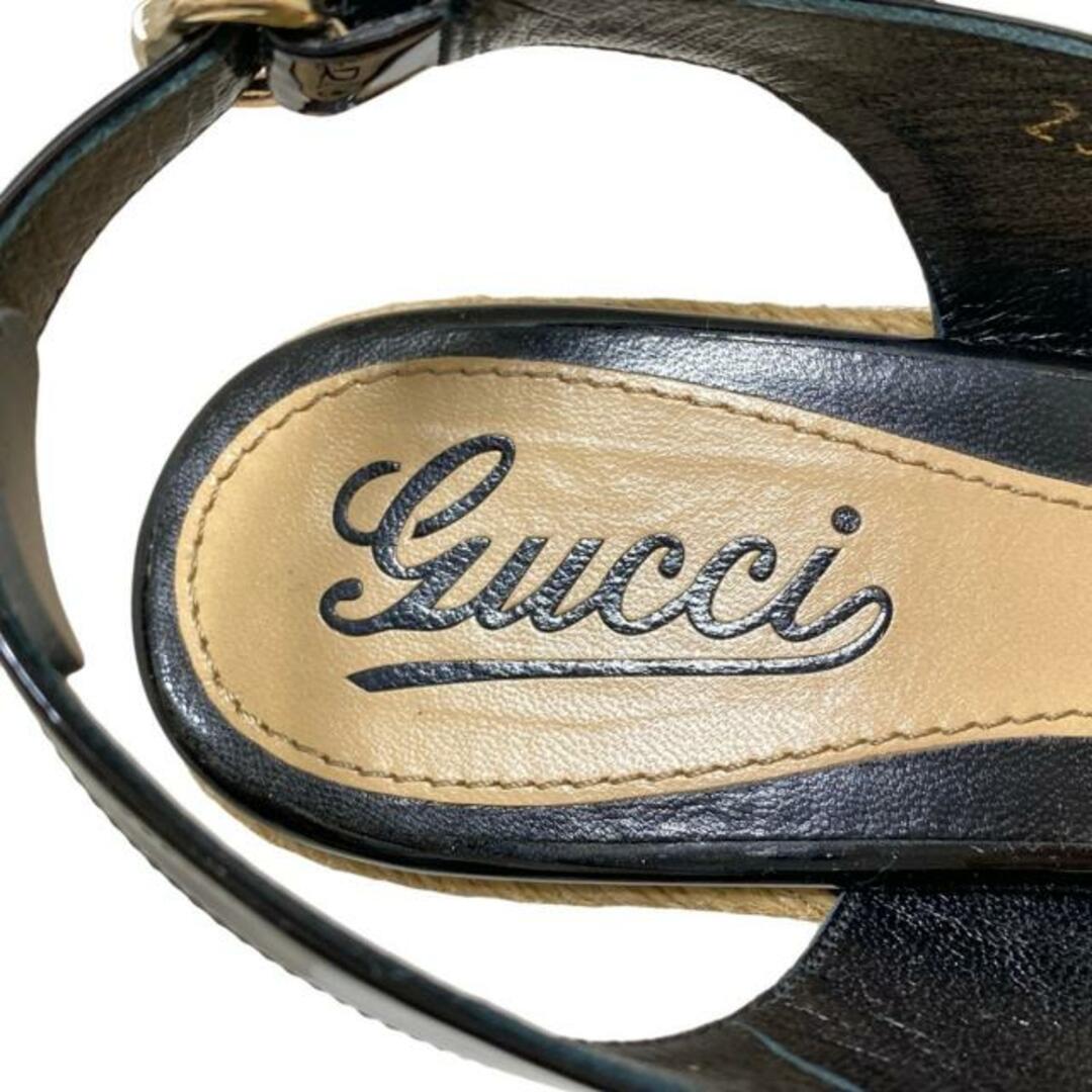 GUCCI - GUCCI(グッチ) サンダル 36 1/2 レディース - 291108 黒 GUCCI - GUCCI(グッチ) サンダル 36 1/2 レディース - 291108 黒