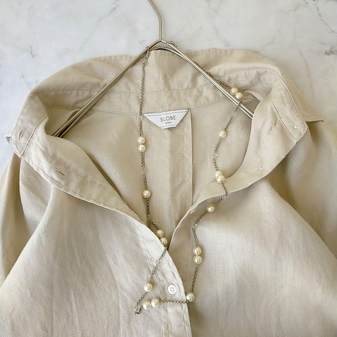 SLOBE IENA - 美品 スローブイエナ 長袖リネンシャツ リネン100 SLOBE IENA - 美品 スローブイエナ 長袖リネンシャツ リネン100