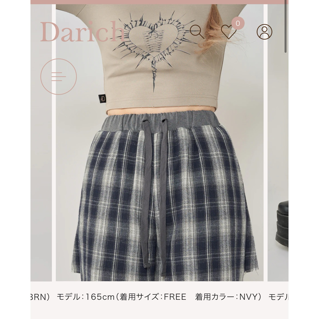 Darich - darich ドッキングチェックルーズパンツの通販 by Darich - darich ドッキングチェックルーズパンツの通販 by