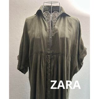 ZARA - ザラ ZARA Vネックワンピース 長袖 ロング S 黒 ブラック ZARA - ザラ ZARA Vネックワンピース 長袖 ロング S 黒 ブラック