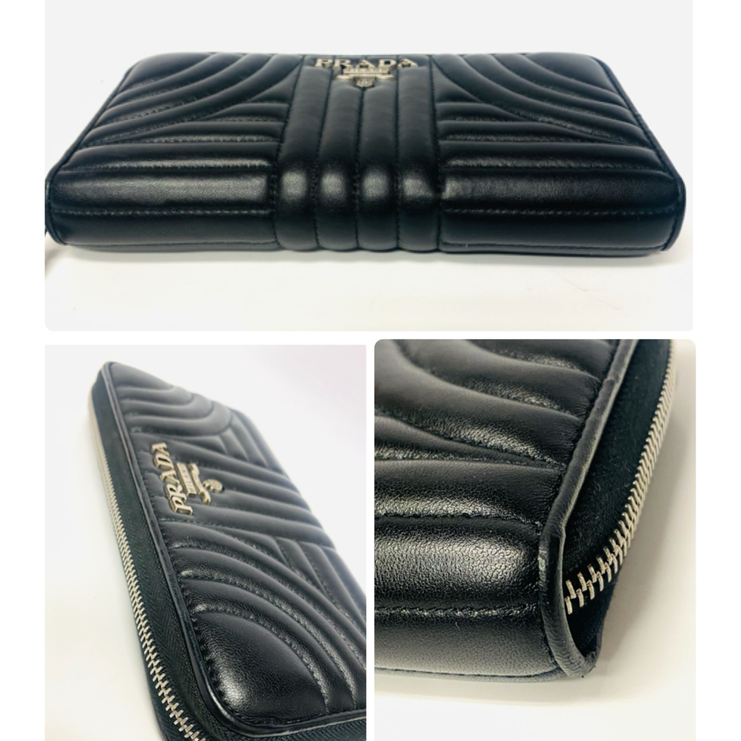 PRADA - 極美品 プラダ 長財布 レザー ラウンドファスナー PRADA - 極美品 プラダ 長財布 レザー ラウンドファスナー