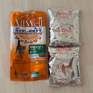 ユニチャーム(Unicharm)のAllWellオールウェル 吐き戻しを軽減 健康免疫サポート 375g×2袋(猫)