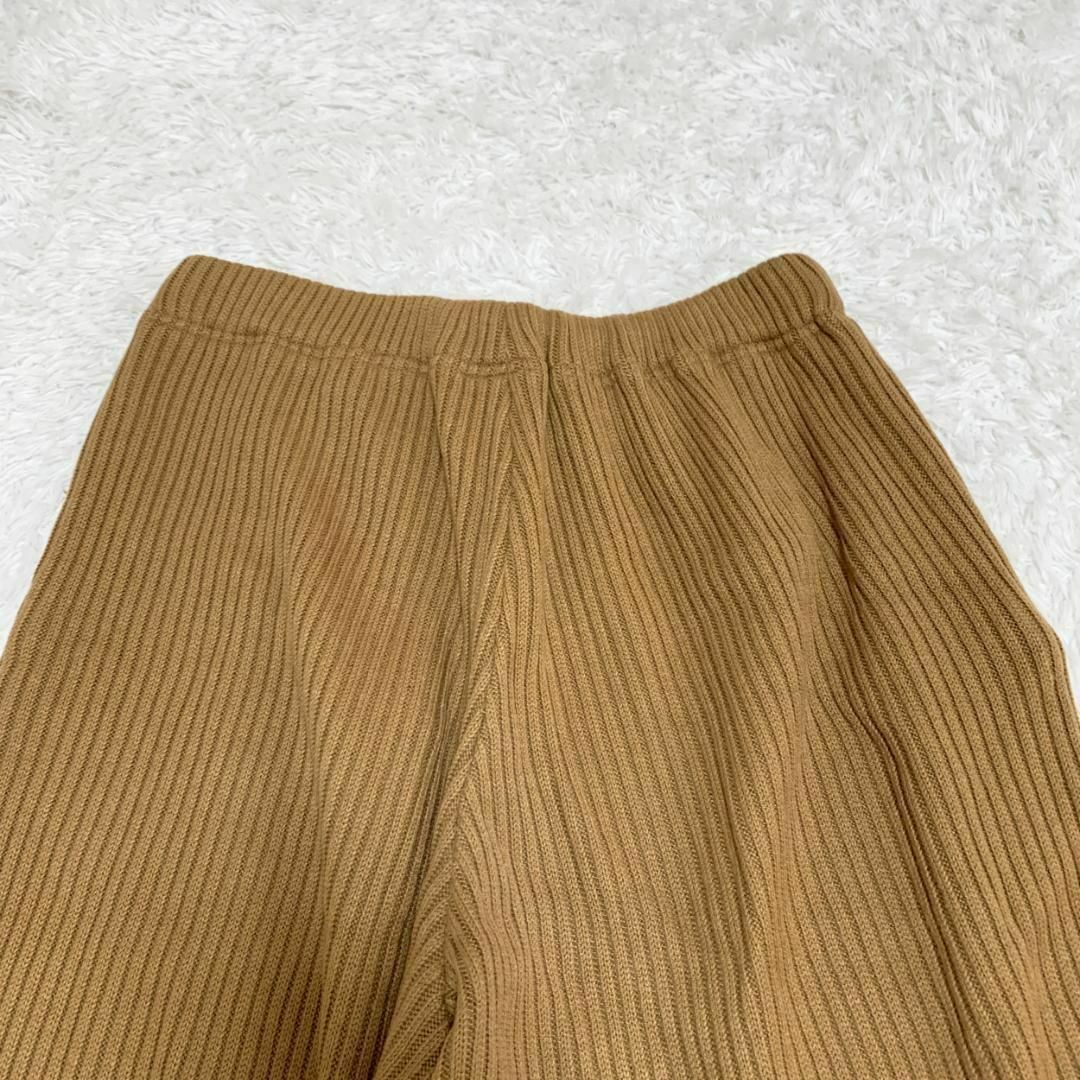 UNITED ARROWS(ユナイテッドアローズ)のユナイテッドアローズ リブニットパンツ フリーサイズ ウエストゴム ブラウン■ レディースのパンツ(カジュアルパンツ)の商品写真
