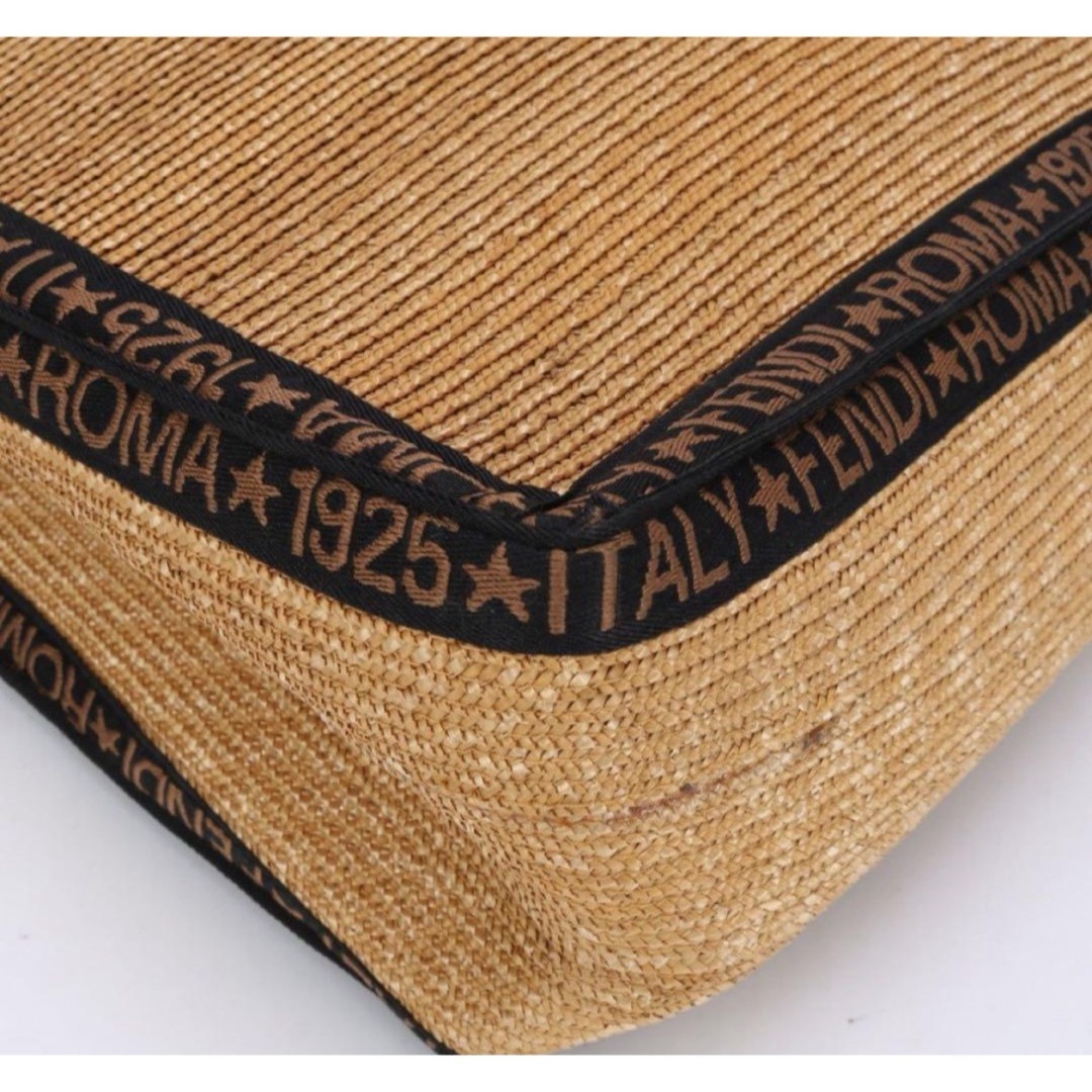 FENDI - 【美品】FENDI フェンディ ズッカ ラフィア FENDI - 【美品】FENDI フェンディ ズッカ ラフィア
