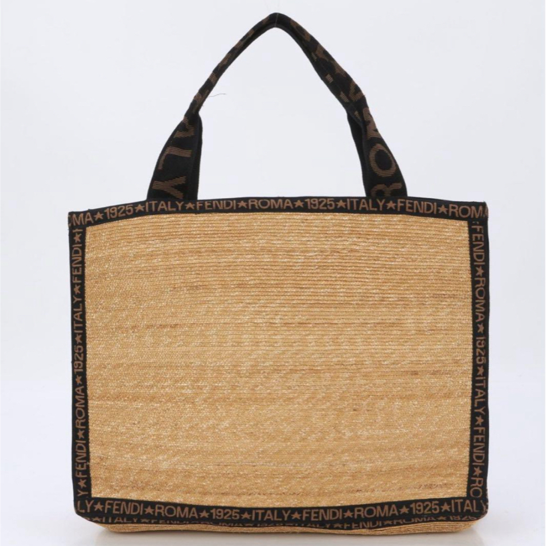 FENDI - 【美品】FENDI フェンディ ズッカ ラフィア FENDI - 【美品】FENDI フェンディ ズッカ ラフィア